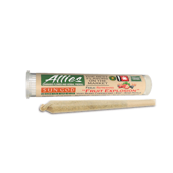 Fruit Explosion Kief-Infused Herbal Allies Preroll by Sun God Medicinals